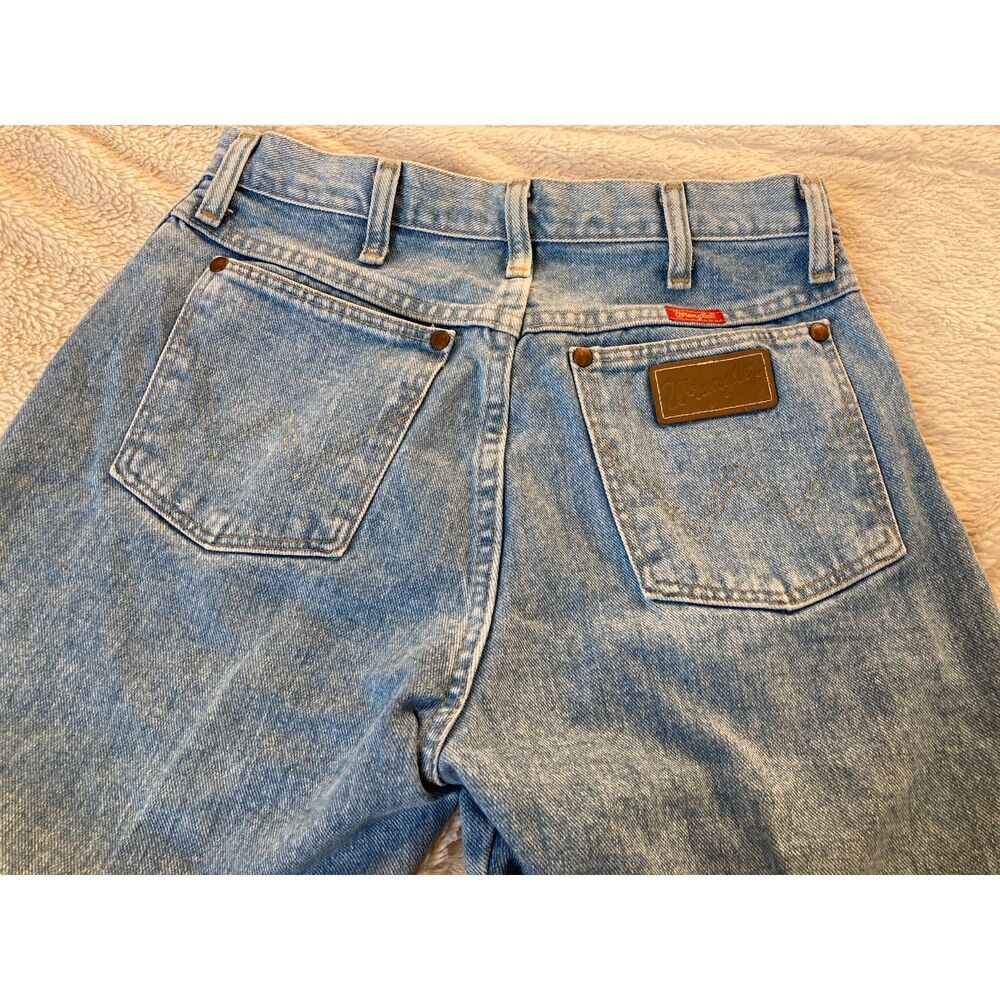 Vintage Wrangler Cowboy Cut 14MWZ 28x34.5 Antique Wash Marble Fade